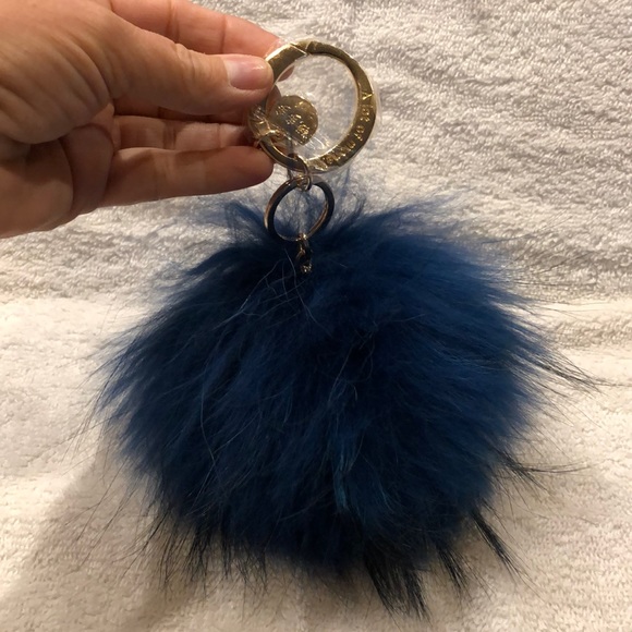 alot of money Accessories - Large Bag  Fox Pom & Key Fob Blue